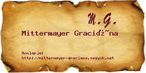 Mittermayer Graciána névjegykártya